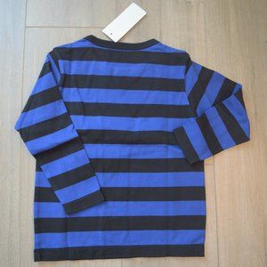 Uniqlo Kids Blue Striped Crewneck Long Sleeve Tee